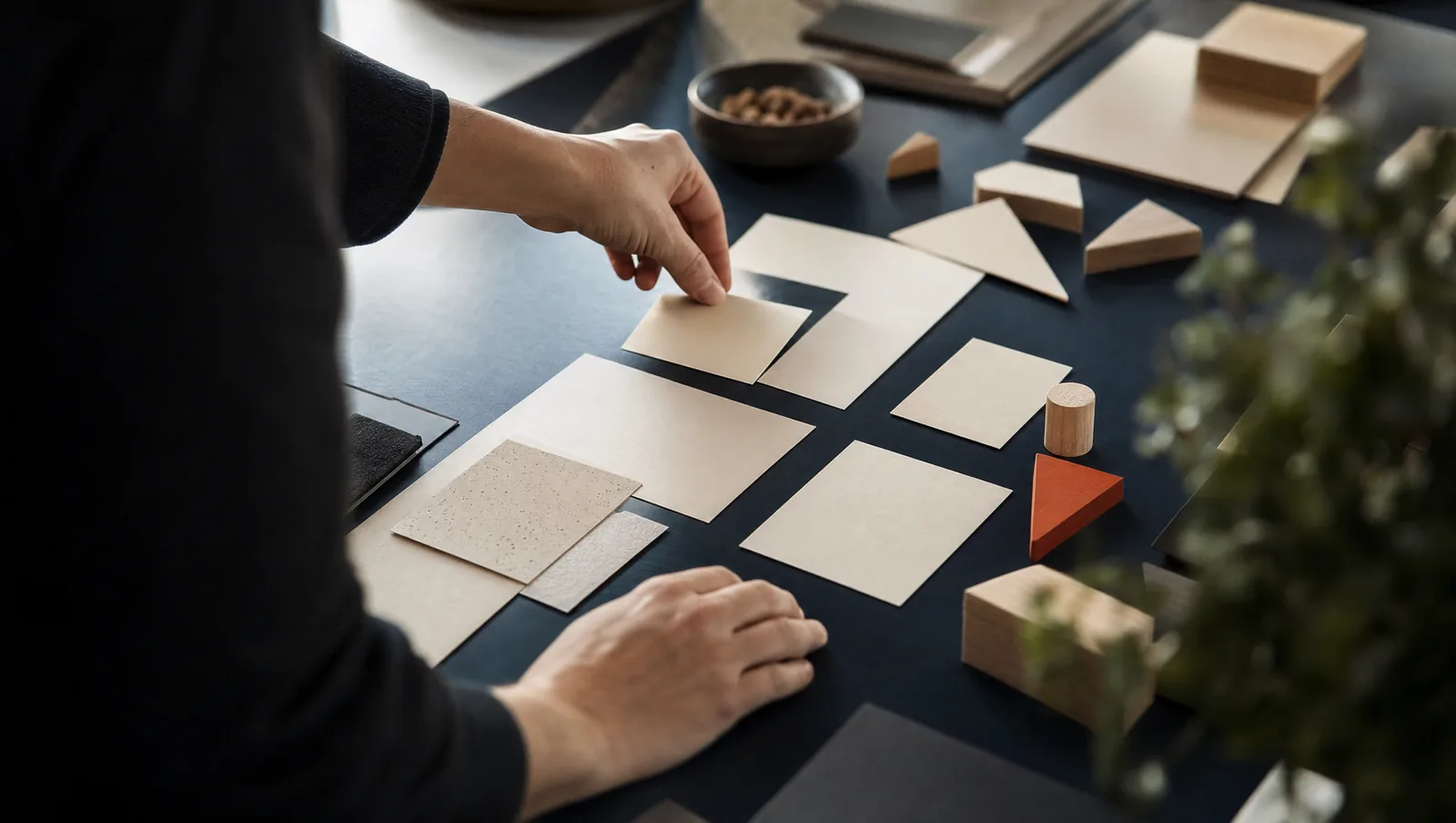 Inside the studio, where the blocks come together.